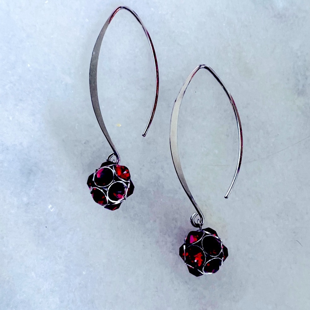 Red Gem Earrings
